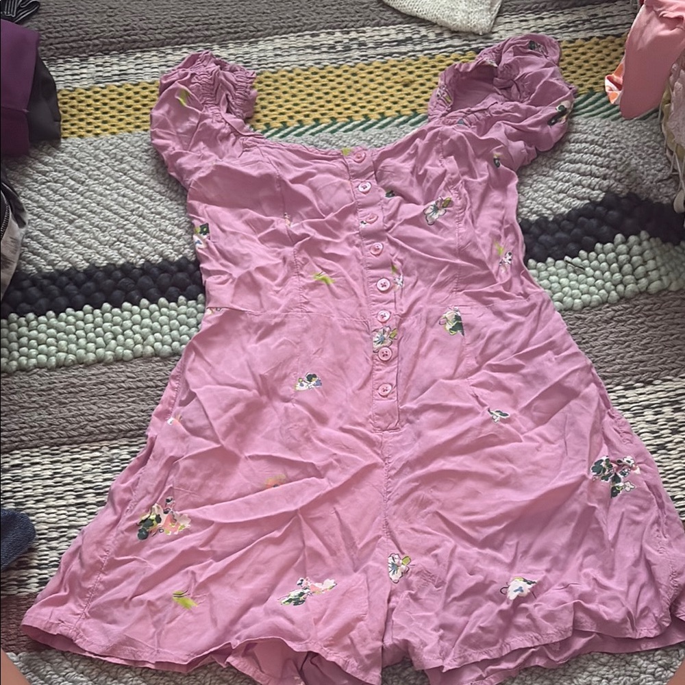 Nordstrom Pink Floral Jumpsuit